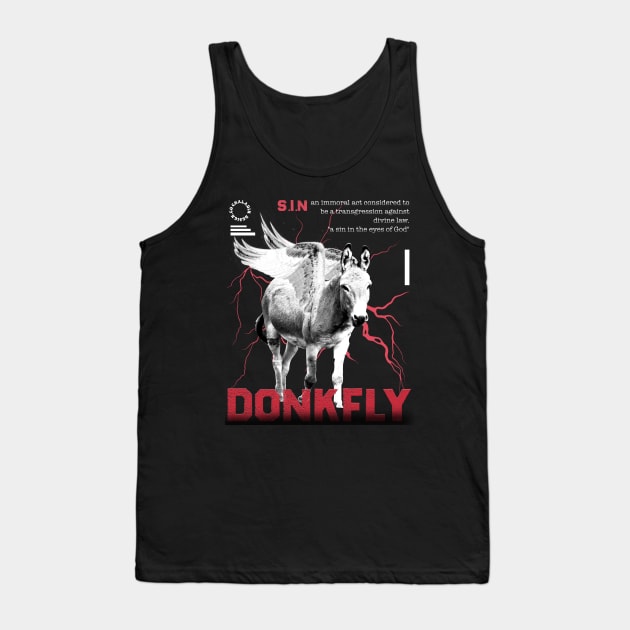 Fantasy donkey with angels wings sin definition street wear Tank Top by CHNSHIRT